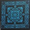 Hurly-Burly (b) Black With Light Blue Print Bandana