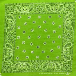 Hurly-Burly (b) Bright Green Paisley Bandana Bandanas