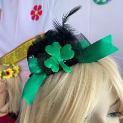 Craft Saint Patrick's Day Black Shamrock Mini Top Hat