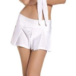 Unknown Skirts Be Wicked White Pleat Skirt - 10"