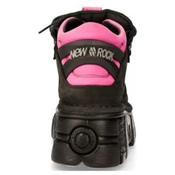 PRE-ORDER M-106-C26 New Rock Black & Pink Platform Shoes