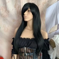 Bell's Wigs Deluxe Long Straight Black Wig
