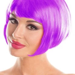 Malltop Magenta Bob Party Wig Wigs