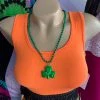 Hurly-Burly Plastic Shamrock Necklace Saint Patrick's Day