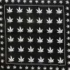 Hurly-Burly (b) Bandanas Black And White Weed Leaf Bandana