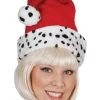 TomFoolery Santa Hat With Dalmatian Trim