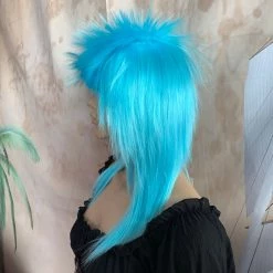Bell's Wigs Baby Blue 80's Deluxe Mullet Wig