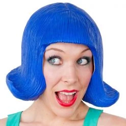 Hurly-Burly (D) Blue Latex Wig Women's