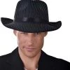 TomFoolery Gangster Deluxe Black And White Pinstripe Hat 1920's Great Gatsby
