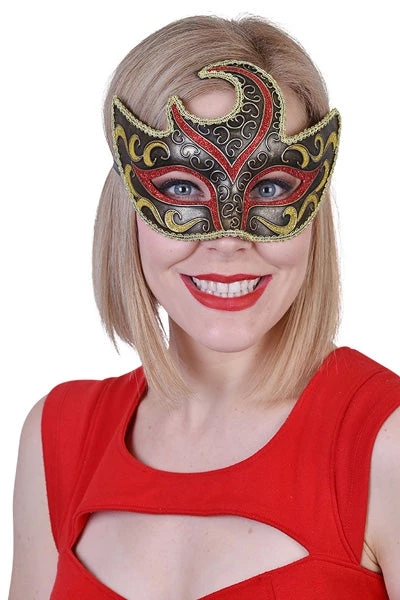 TomFoolery Masks & Eyemasks Gold And Red Eye Mask 3 TomFoolery Masks & Eyemasks Gold And Red Eye Mask