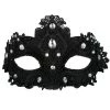 TomFoolery Masks & Eyemasks Black Glittery Lace Mask