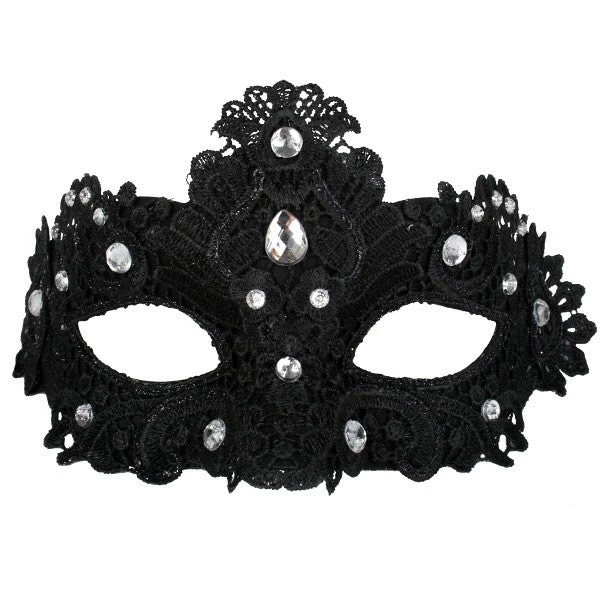 TomFoolery Masks & Eyemasks Black Glittery Lace Mask 3 TomFoolery Masks & Eyemasks Black Glittery Lace Mask