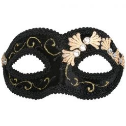 TomFoolery Black And Gold Velvet Eye Mask Masks & Eyemasks