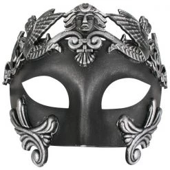 TomFoolery Men's Black Grecian Mask Masks & Eyemasks