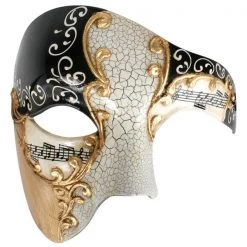 TomFoolery Maestro Black And Gold Eye Mask