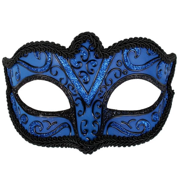 TomFoolery Royal Blue Plain Glitter Mask Masks & Eyemasks 3 TomFoolery Royal Blue Plain Glitter Mask Masks & Eyemasks
