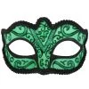 TomFoolery Masks & Eyemasks Green Plain Glitter Mask