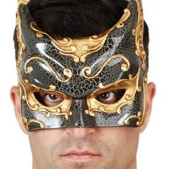 TomFoolery Black And Gold Batman Gotham Mask