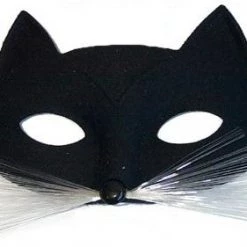 TomFoolery Animals And Insects Black Cat Mask With Whiskers