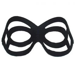 TomFoolery Black Masquerade Plain Mask