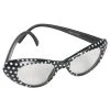 TomFoolery 50's Black Polkadot Cat Eye Sunnies Glasses