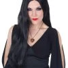 TomFoolery Morticia Long Black Wig Wigs 1 TomFoolery Morticia Long Black Wig Wigs