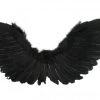 TomFoolery Large 90cm X 50cm Black Angel Wings