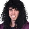 TomFoolery Men's Black Curly 80's Wig Wigs