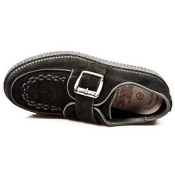 M.2402-R3 New Rock Black Suede Buckle Creepers