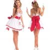 Hurly-Burly Ladies Halterneck Nurse Costume Uniforms
