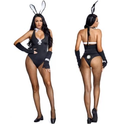 AnneCart Playboy Bunny Romper Black & White Easter