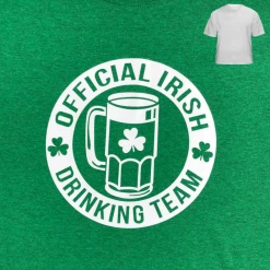 Hurly-Burly Official Irish Drinking Team Green T-Shirt Saint Patrick's Day
