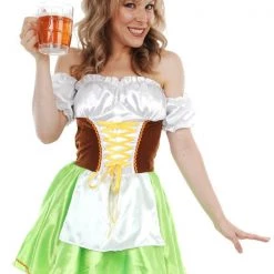 TomFoolery Celebrations Green And Brown Oktoberfest Dirndl Dress