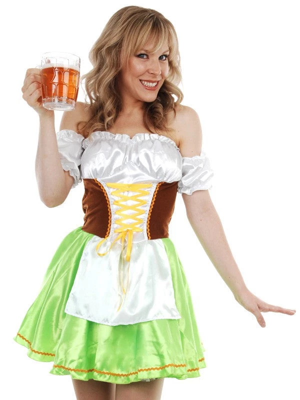TomFoolery Celebrations Green And Brown Oktoberfest Dirndl Dress 3 TomFoolery Celebrations Green And Brown Oktoberfest Dirndl Dress