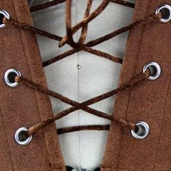 Malltop Tan Strappy Corset With Zip 13 Malltop Tan Strappy Corset With Zip