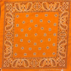 Hurly-Burly (b) Light Orange Paisley Bandana Bandanas