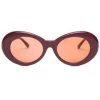 Hurly-Burly Burgundy Round Glasses Orange Lenses