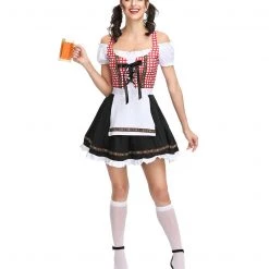 AnneCart Cute Red Checked Dirndl