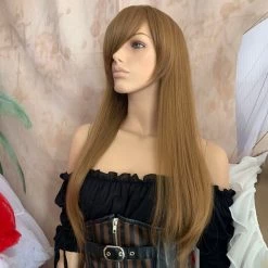 Bell's Wigs Deluxe Long Straight Light Brown Wig
