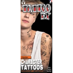 Carnival Hipster Tattoo Character Kit