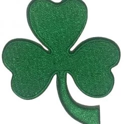 Hurly-Burly (p) Iron-on Patches 3 Leaf Clover Iron On Patch