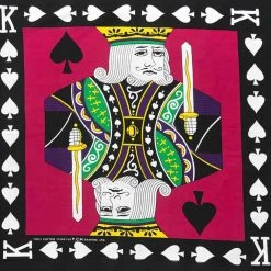 Hurly-Burly (b) King Of Spades Pink Bandana Bandanas