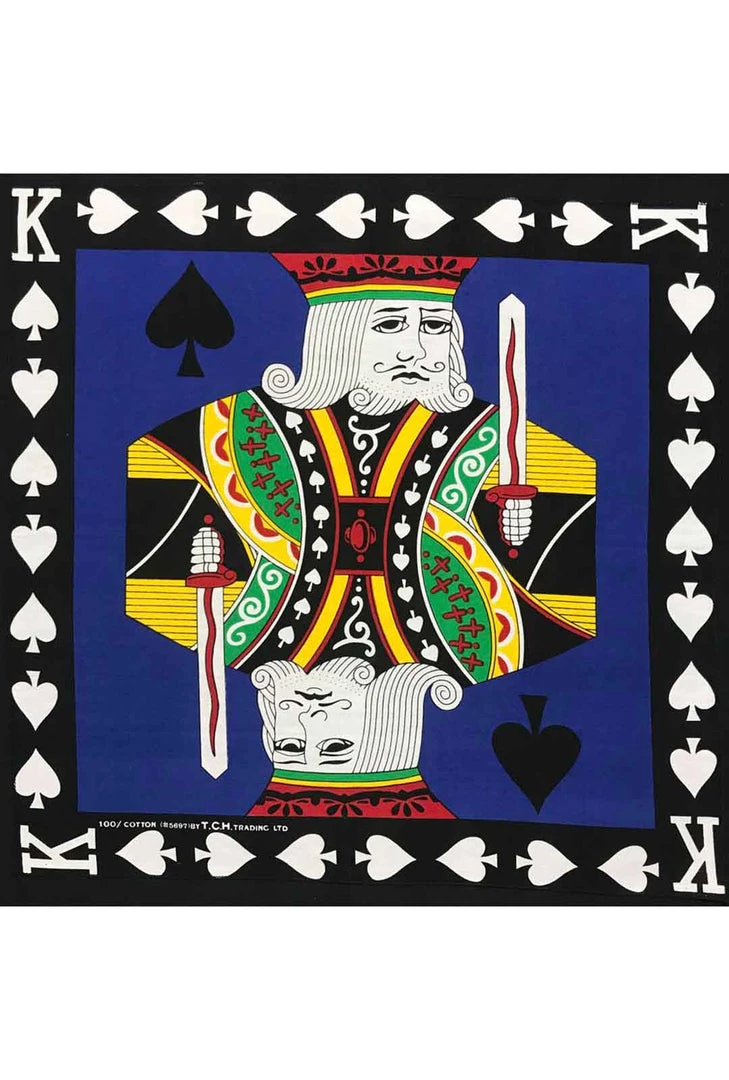 Hurly-Burly (b) King Of Spades Blue Bandana