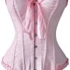 Malltop Classic Pink Busk Closure Corset Corsets