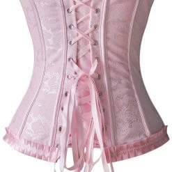 Malltop Classic Pink Busk Closure Corset Corsets