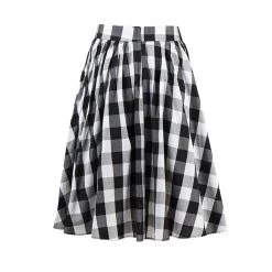 Malltop Skirts 50’s Black And White Plaid Skirt
