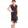 Thai Elegant Beaded 1920's Dress In Purple Dresses