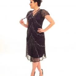Thai Elegant Beaded 1920's Dress In Purple Dresses 8 Thai Elegant Beaded 1920's Dress In Purple Dresses