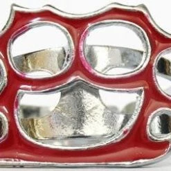 Hurly-Burly Red Knuckle Duster Ring Jewellery