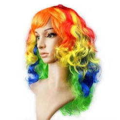 Malltop Pride Curly Rainbow Party Wig